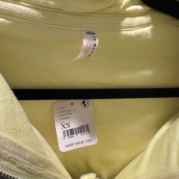 FP Movement by Free People Lemon Sherpa Sweater jacket quarter zip size xs nwt - Picture 4 of 4